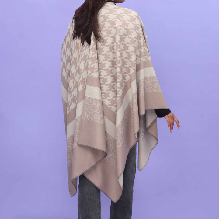 Cream Winter Cape Shawl PN4701