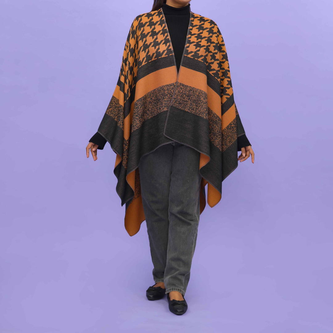 Brown Winter Cape Shawl PN4702