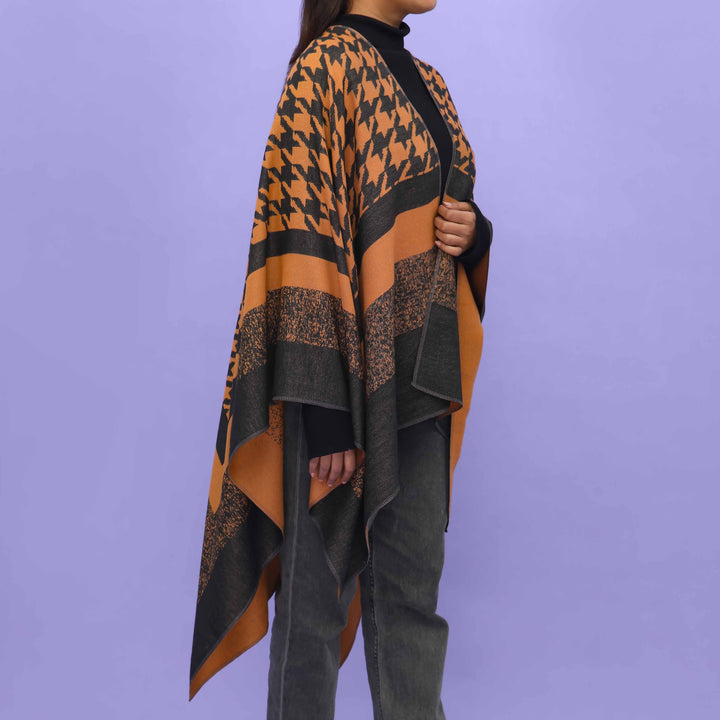 Brown Winter Cape Shawl PN4702