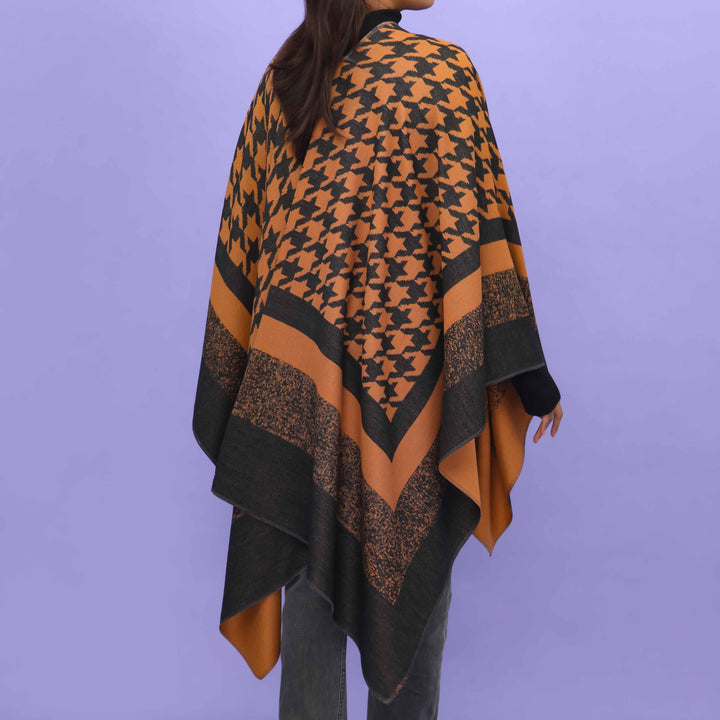 Brown Winter Cape Shawl PN4702