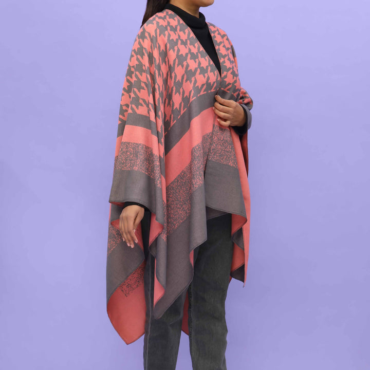 Pink Winter Cape Shawl PN4703