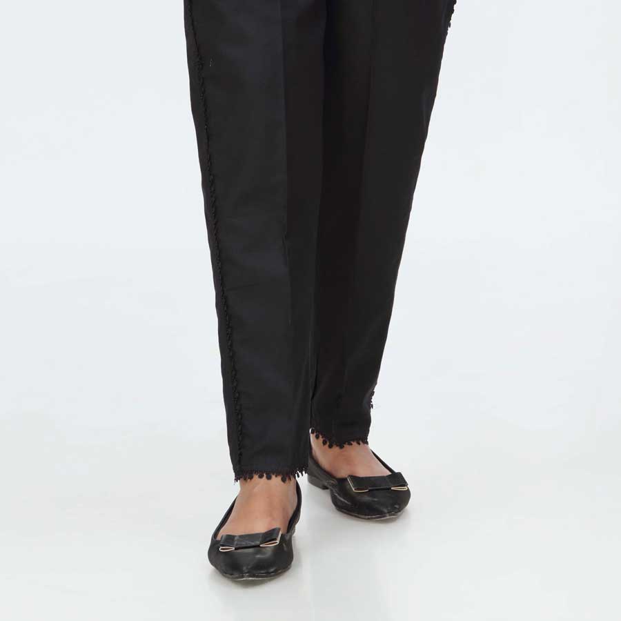 Black Laced Cambric Slim Fit Trouser PS3572