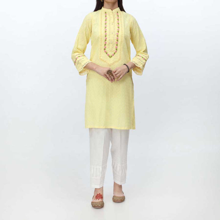 1PC- Embroidered Chikankari Shirt PS4079