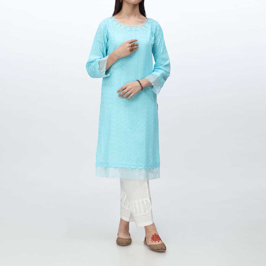 1PC- Embroidered Chikankari Shirt PS4080