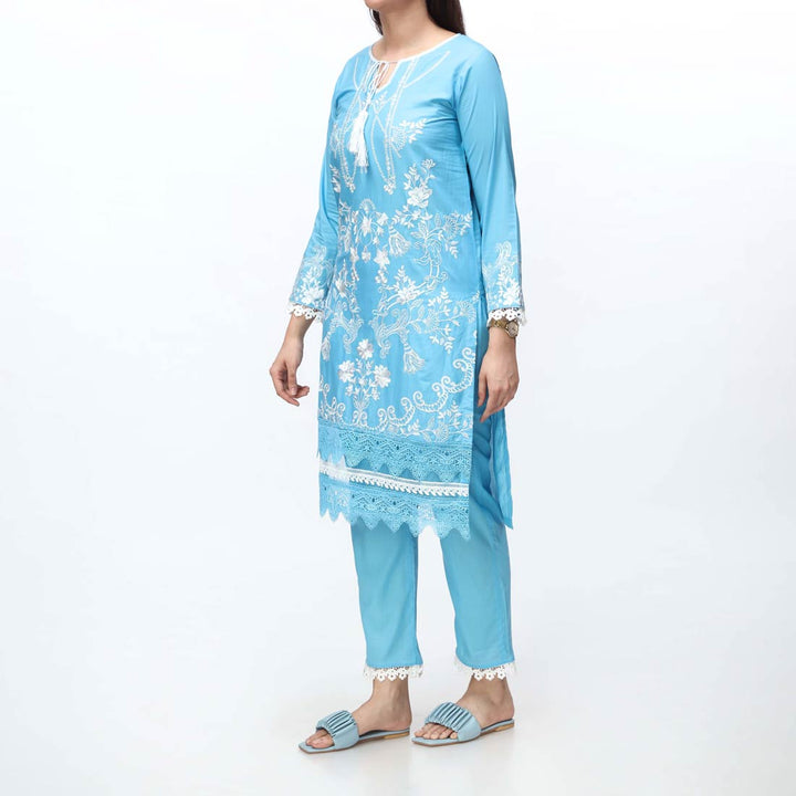 2PC- Embroidered Cambric Suit PS4086