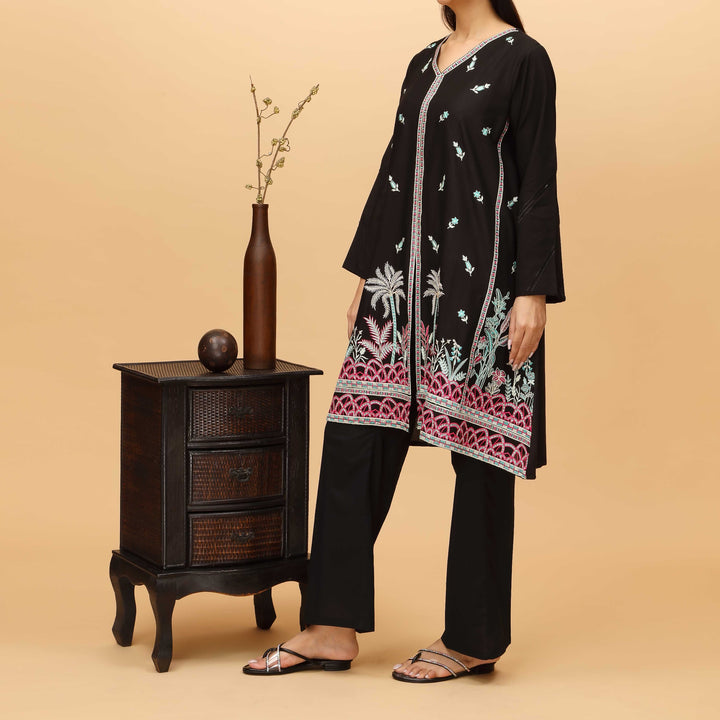 1PC- Embroidered Cambric Shirt PS4162