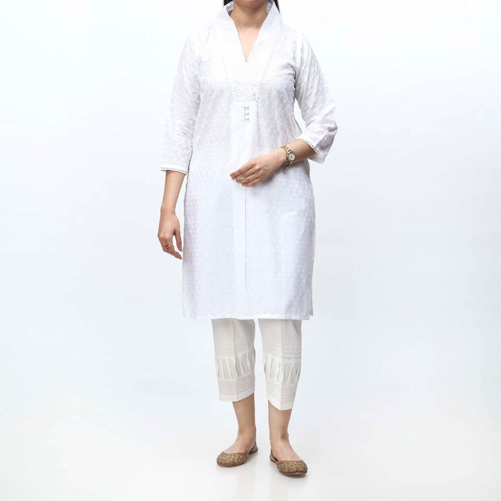 1PC- Embroidered Chikankari Shirt PS4172