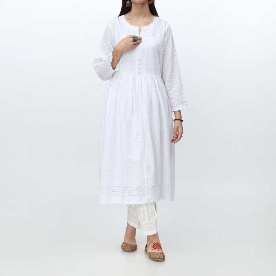 1PC- Embroidered Chikankari Shirt PS4174