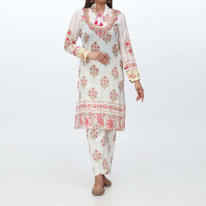 2PC- Embroidered Digital Printed Lawn Suit PS4179