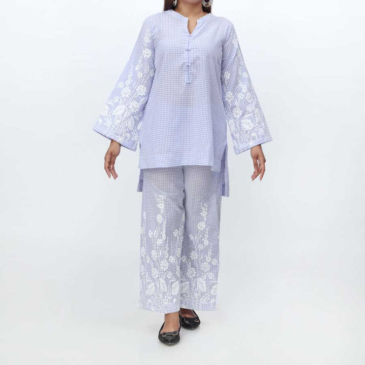 2PC- Puff Printed Cotton Suit PS4304