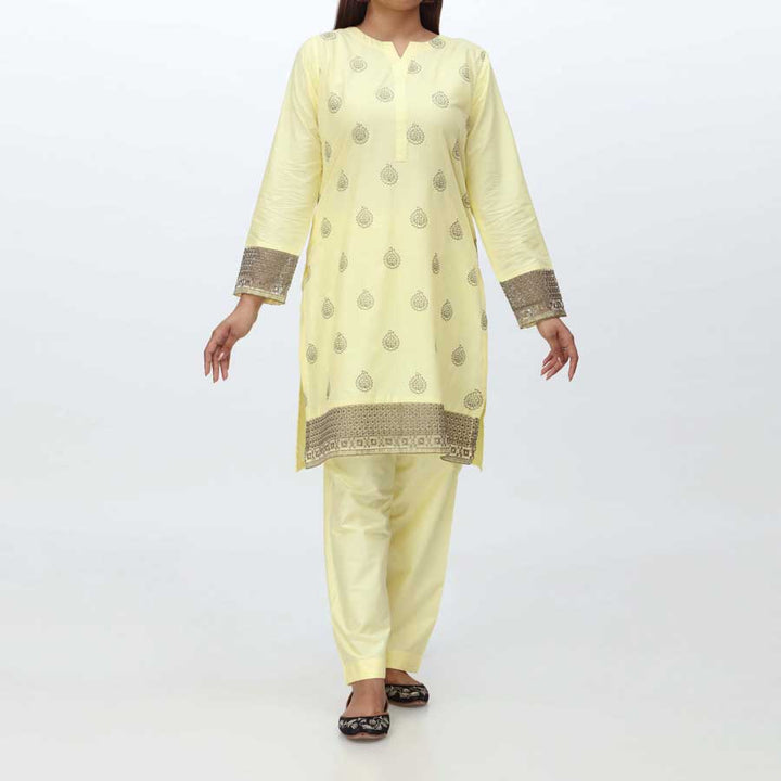 2PC- Embroidered Cambric Suit PS4319