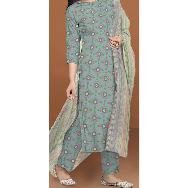 3PC- Unstitched Digital Printed Suit PS4455