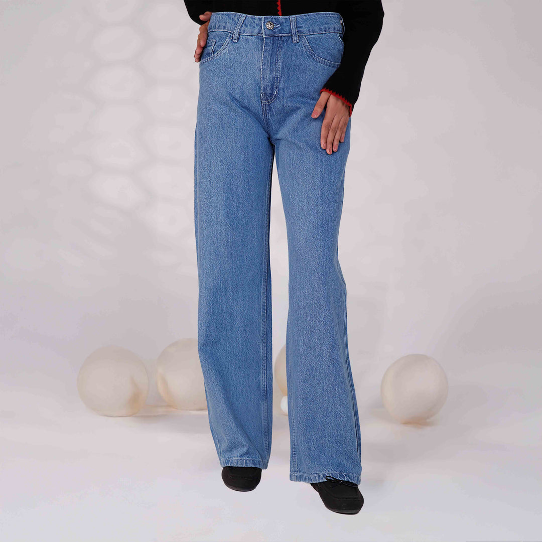 Sky Blue Western Denim Pant PS4593