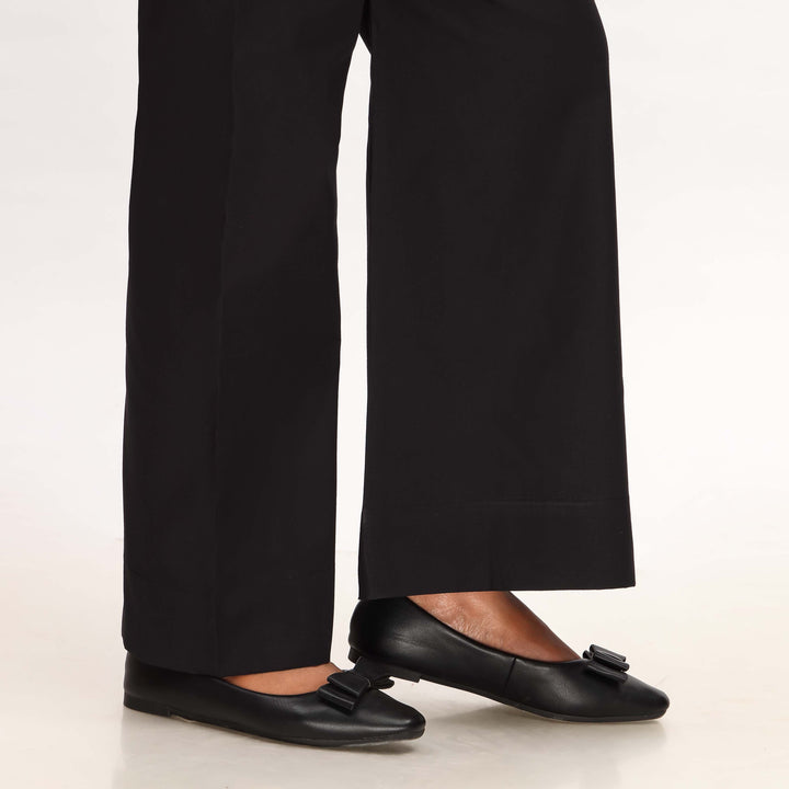 Black Striaght Fit Cambric Plain Trouser PS4596