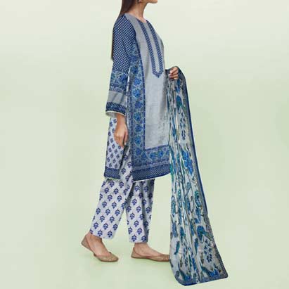 3PC- Unstitched Digital Printed Lawn Suit PS4602