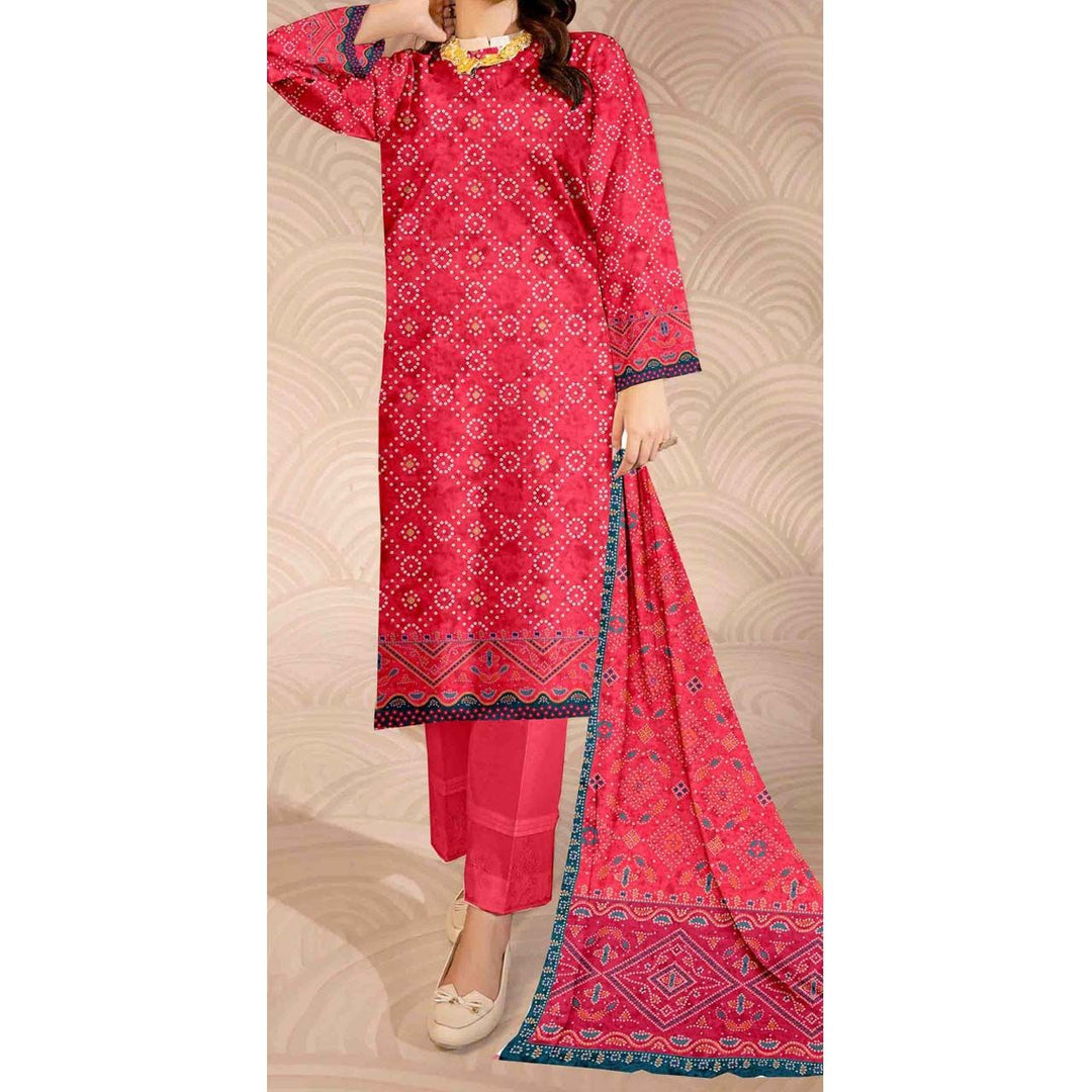 2PC-Digital Printed Lawn Suit PS9401