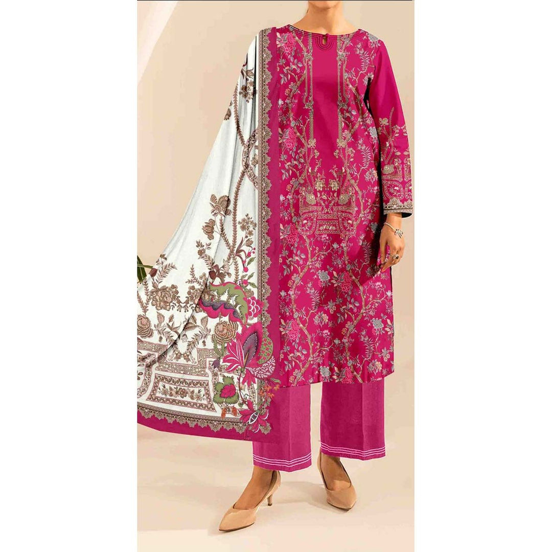 3PC-Digital Printed Lawn Suit  PS9412