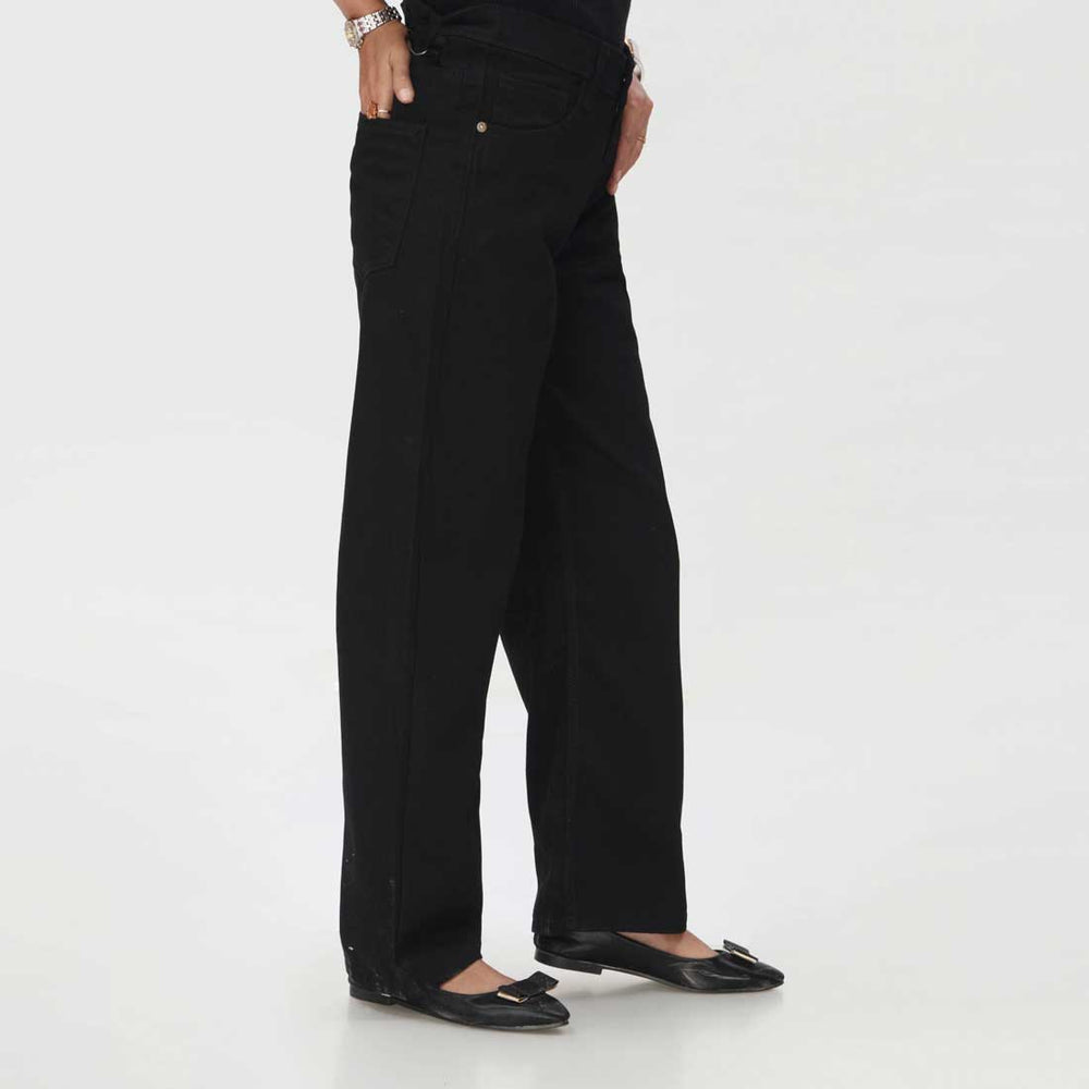 Black Flapper Denim Pant PW3617