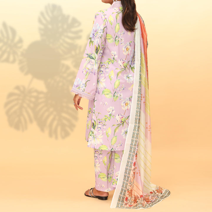 3PC- Digital Printed Grip Silk Suit PW4015