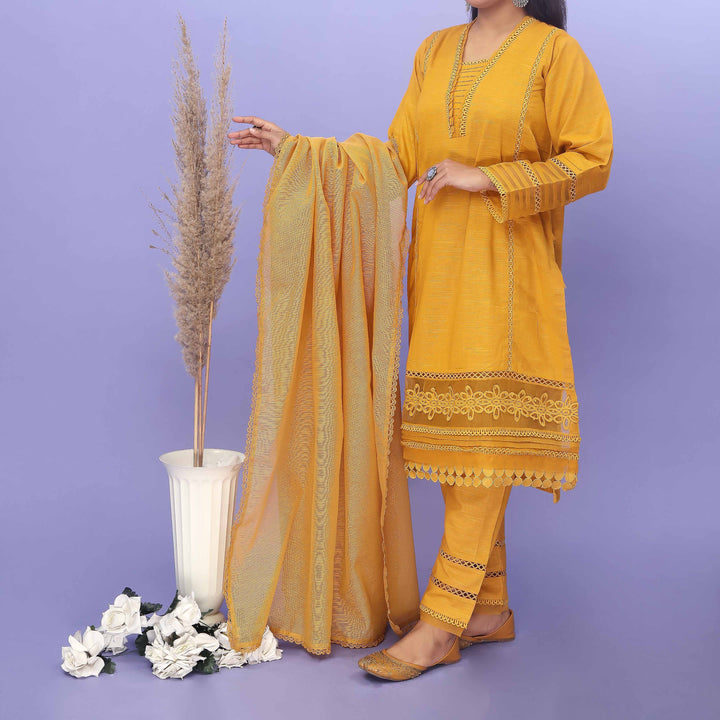 3PC- Embellished Khaddar Suit PW4110