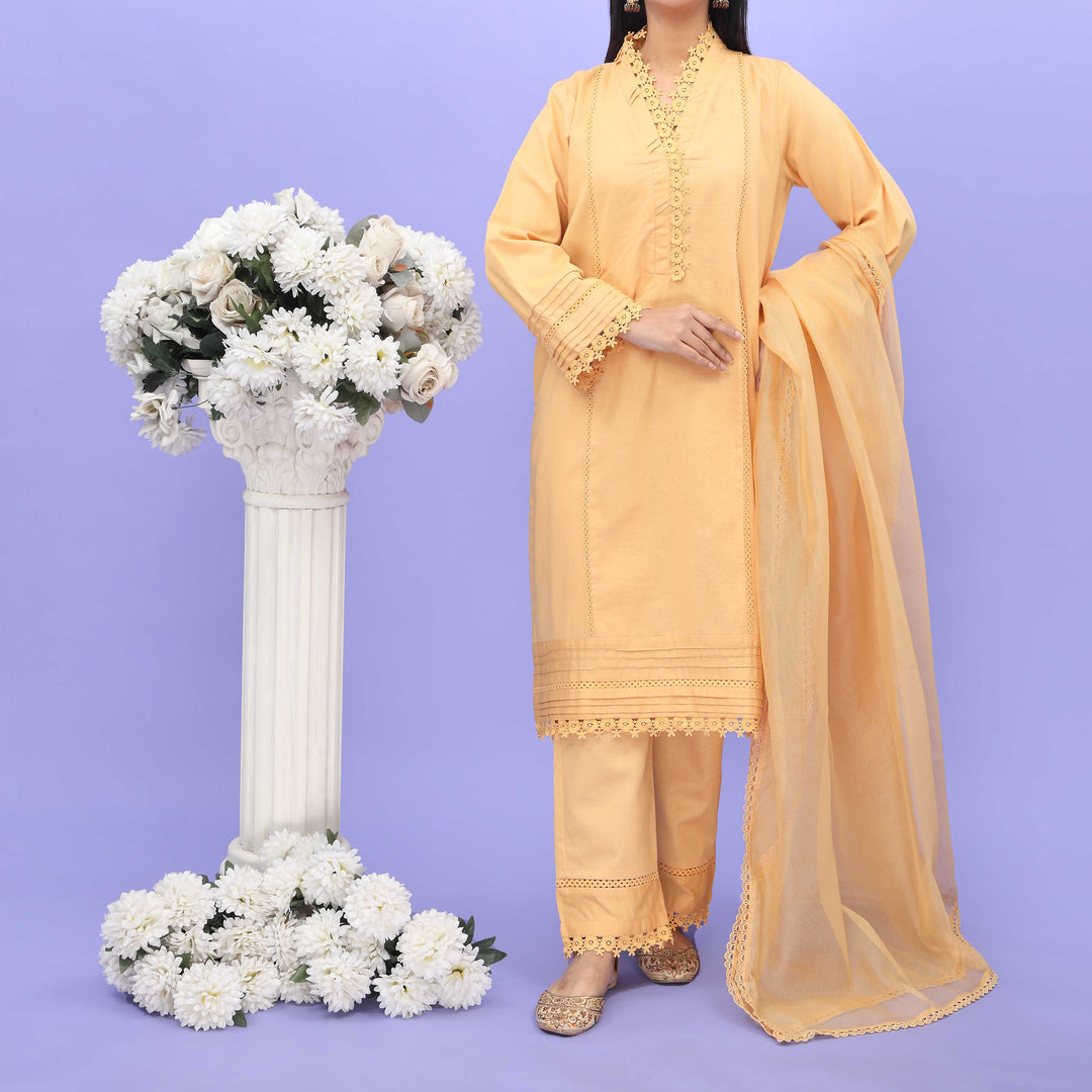 3PC- Embellished Khaddar Suit PW4112