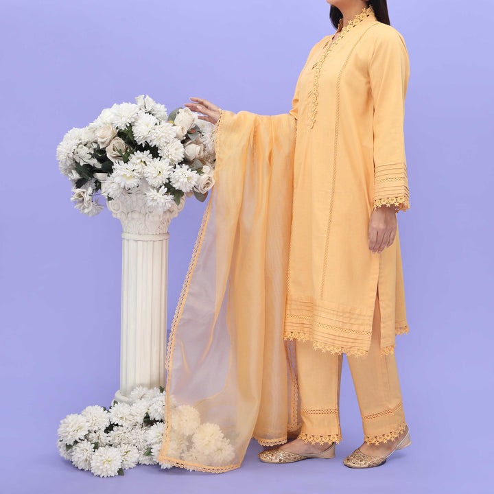 3PC- Embellished Khaddar Suit PW4112