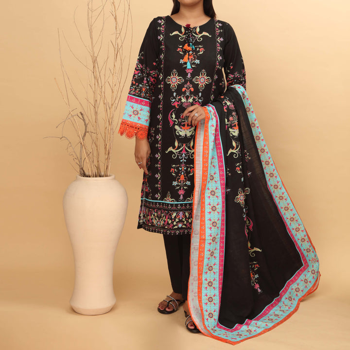 3PC- Digital printed Khaddar Suit PW4123