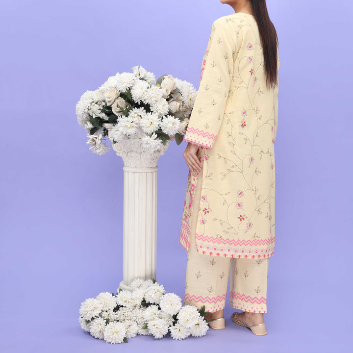 2PC- Printed Khaddar Co-ord Set PW4140