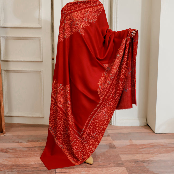 Red Winter Shawl PW4224