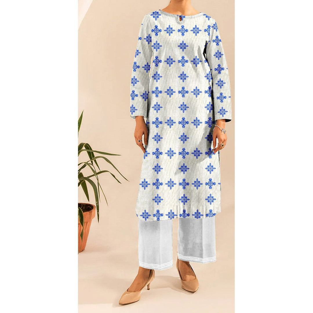 1 PC- Unstitched Printed Slub Khaddar Shirt PW4363