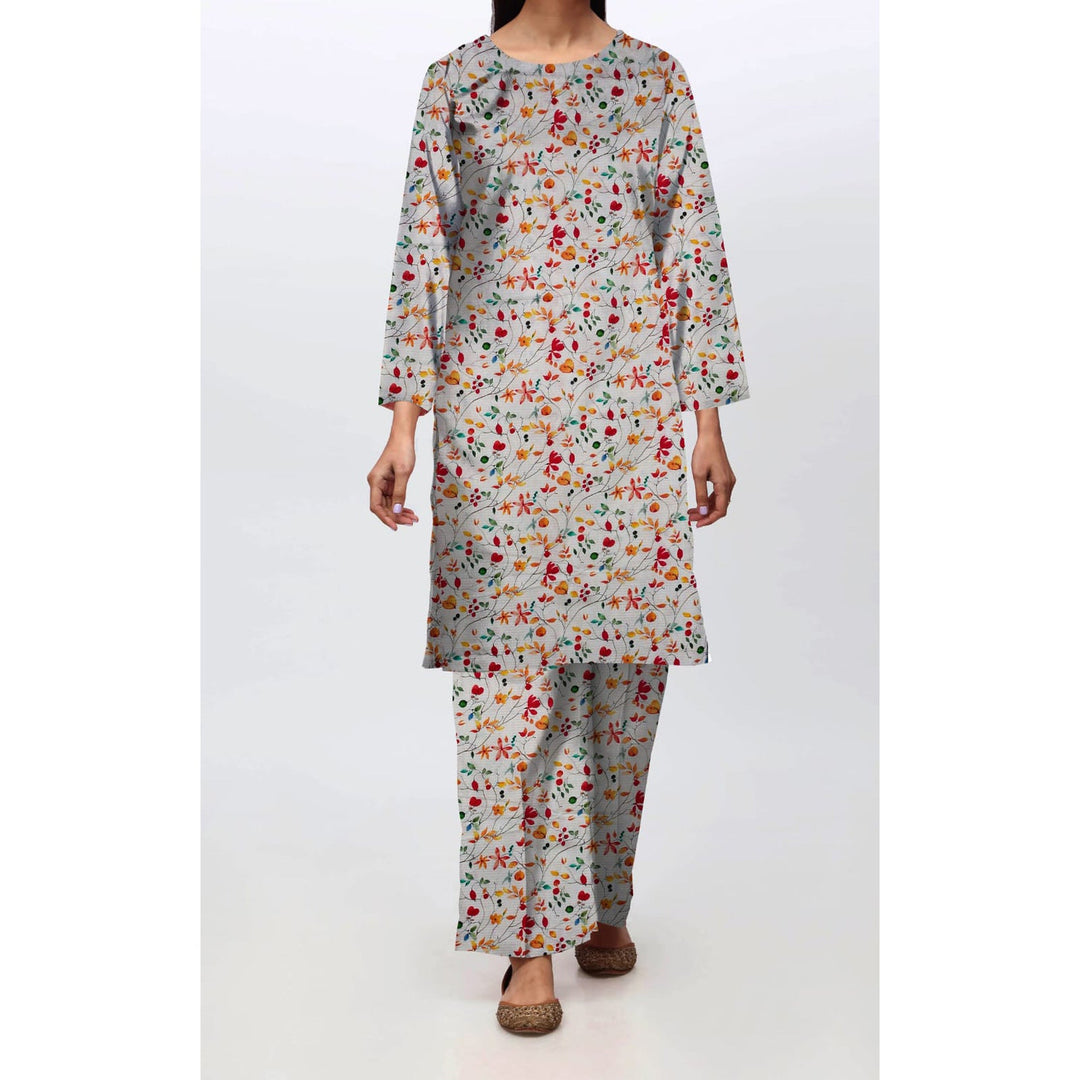 2 PC- Unstitched Digital Printed Bana Doriya Suit PW4379