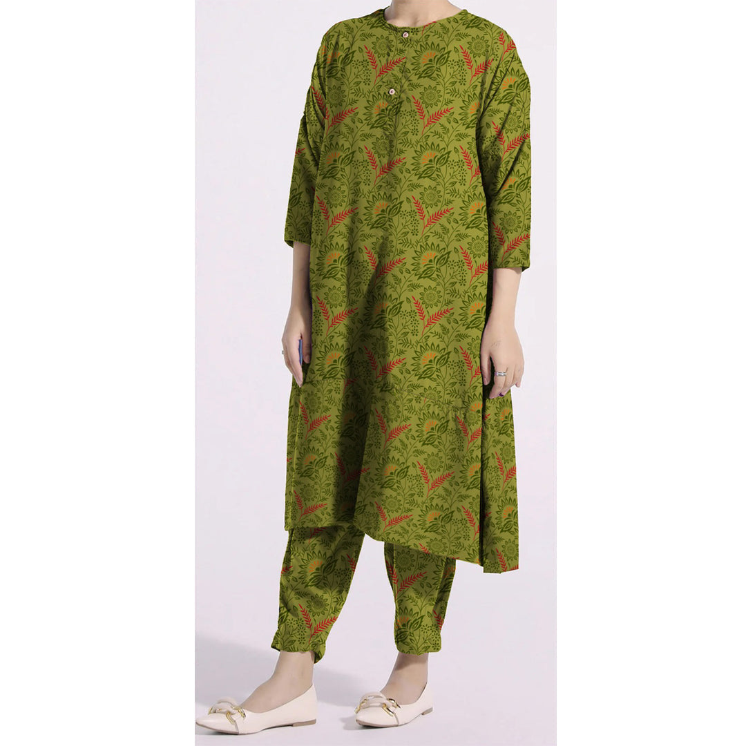 2PC- Unstitched Digital Printed Khaddar Suit PW4412