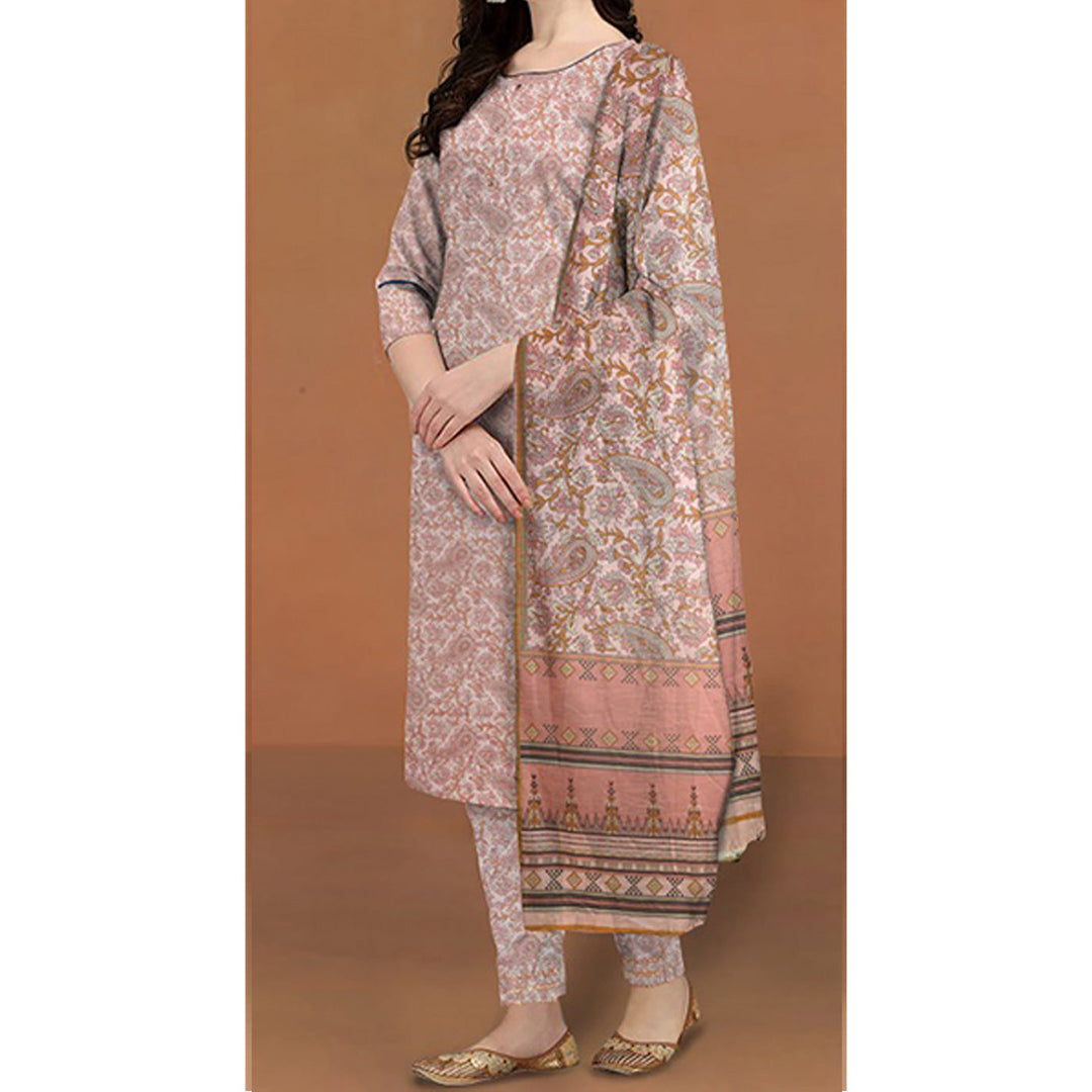 3PC- Unstitched Digital Printed Khaddar Suit PW4425