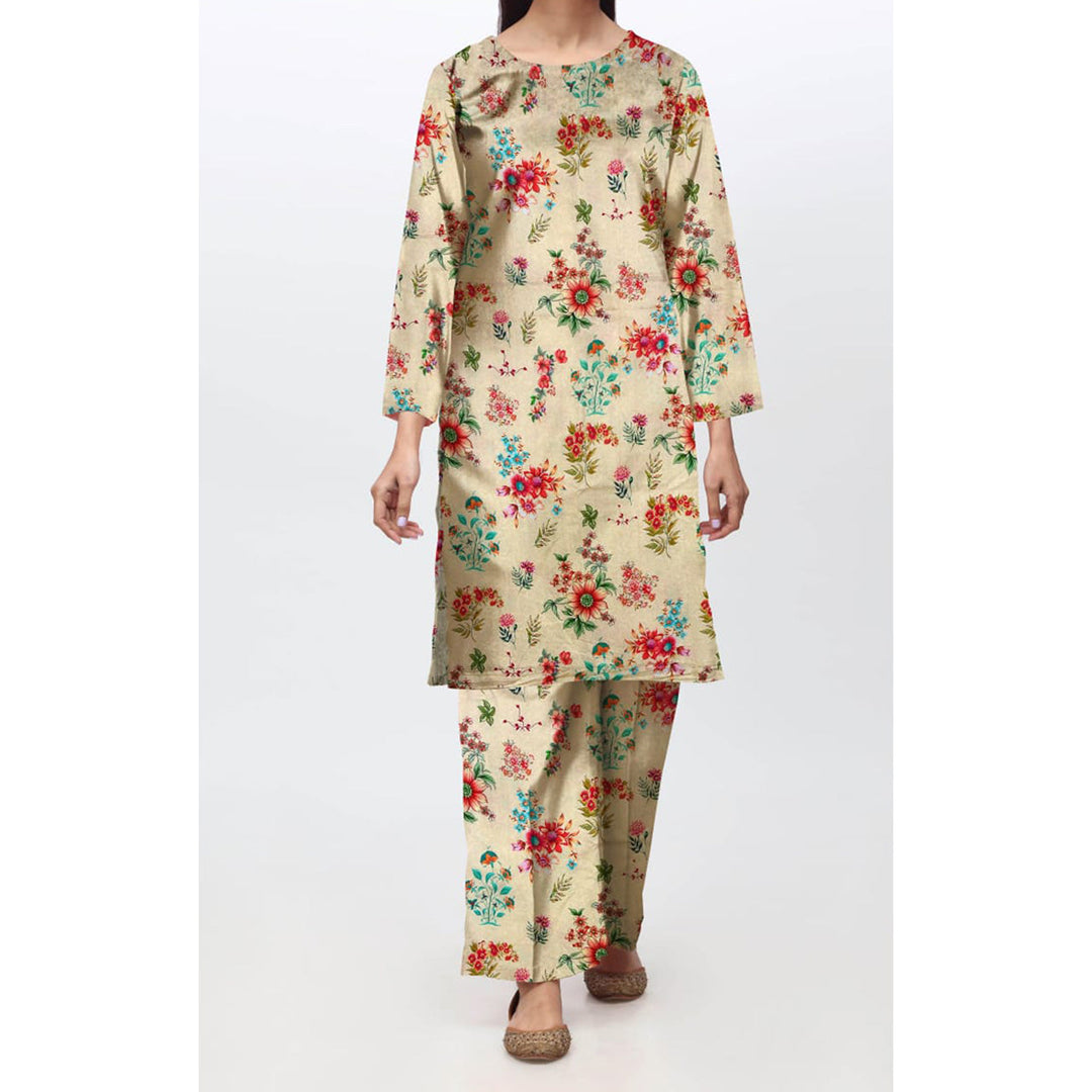 2 PC- Unstitched Digital Printed Linen Suit PW4461