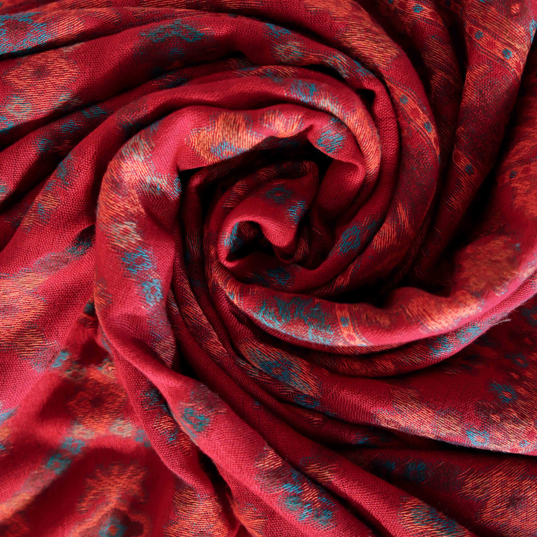 Maroon Winter Acrylic Stole PW4715