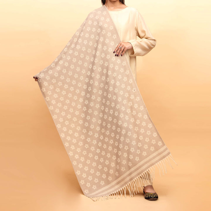 Beige Winter Stole PW4759