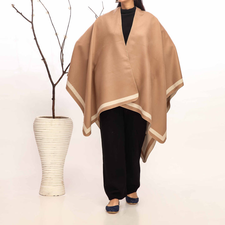 Coffee Winter Cape Shawl PW4920