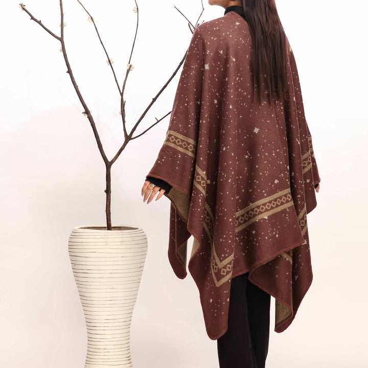 Brown Winter Cape Shawl PW4926