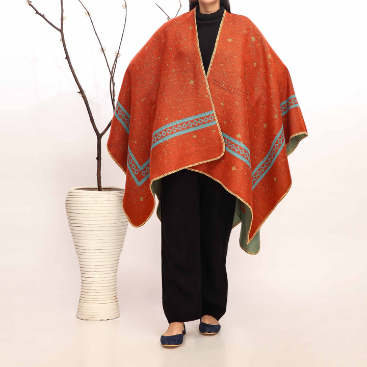 Rust Winter Cape Shawl PW4928