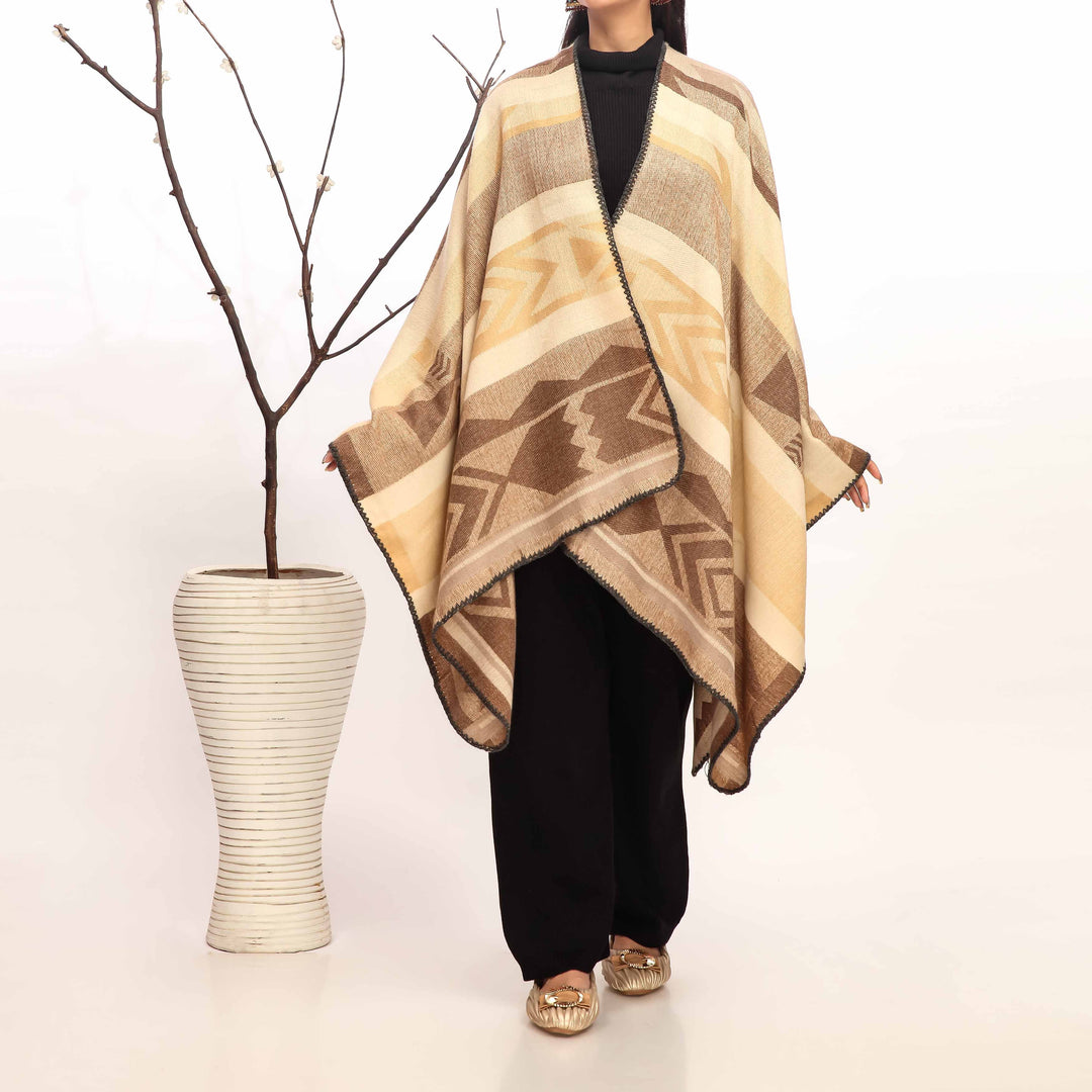 Brown Winter Cape Shawl PW4939