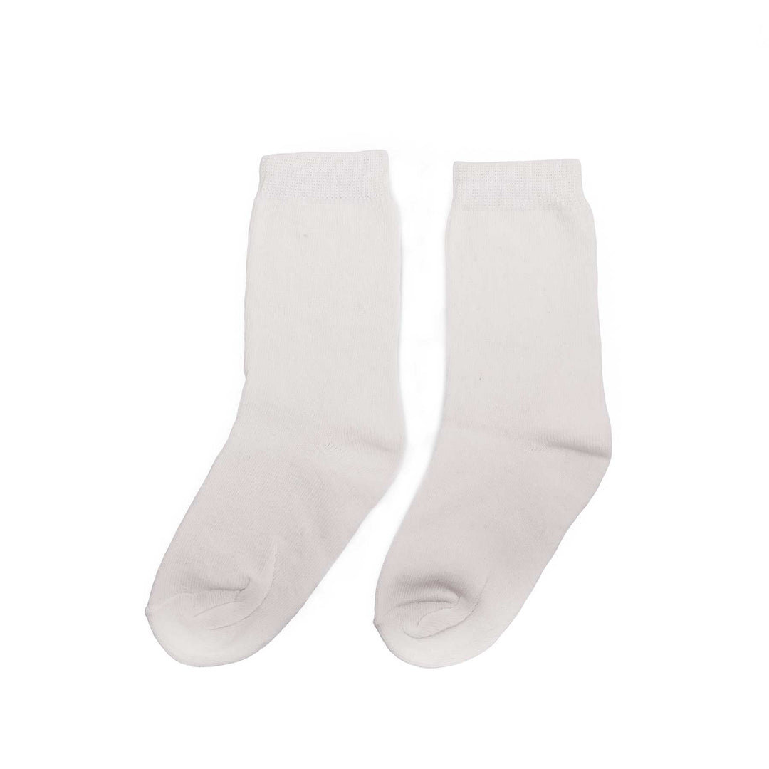 Kids White Long Socks S01704