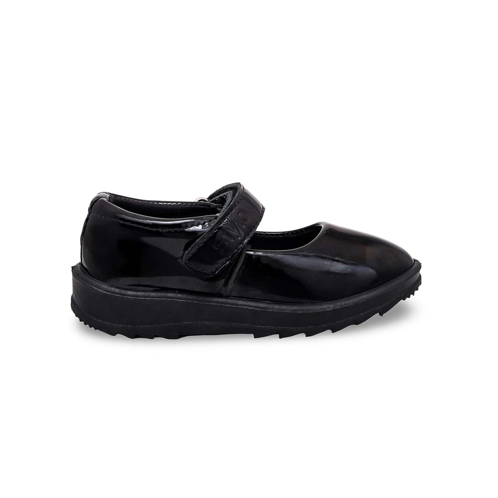 Girls Black School Shoes SK0050