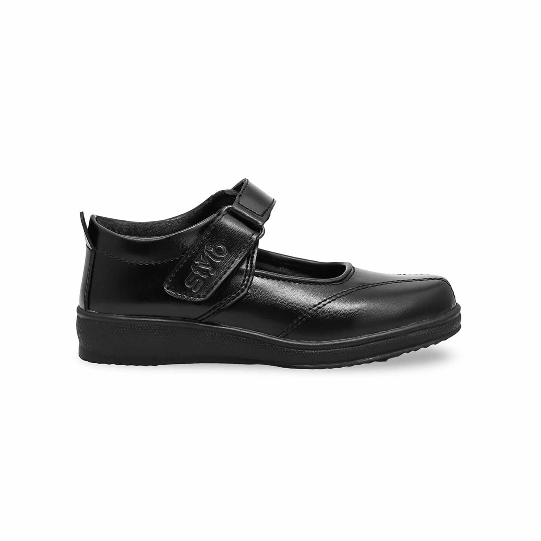 Girls Black School Shoes SK0052