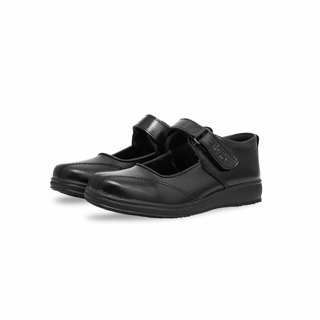 Girls Black School Shoes SK0053