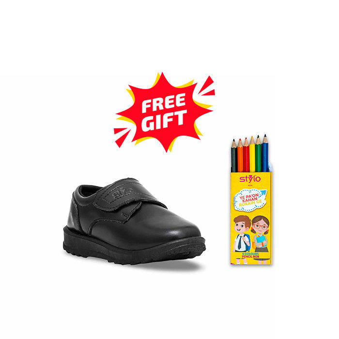 Boys Black School Shoes SK1061