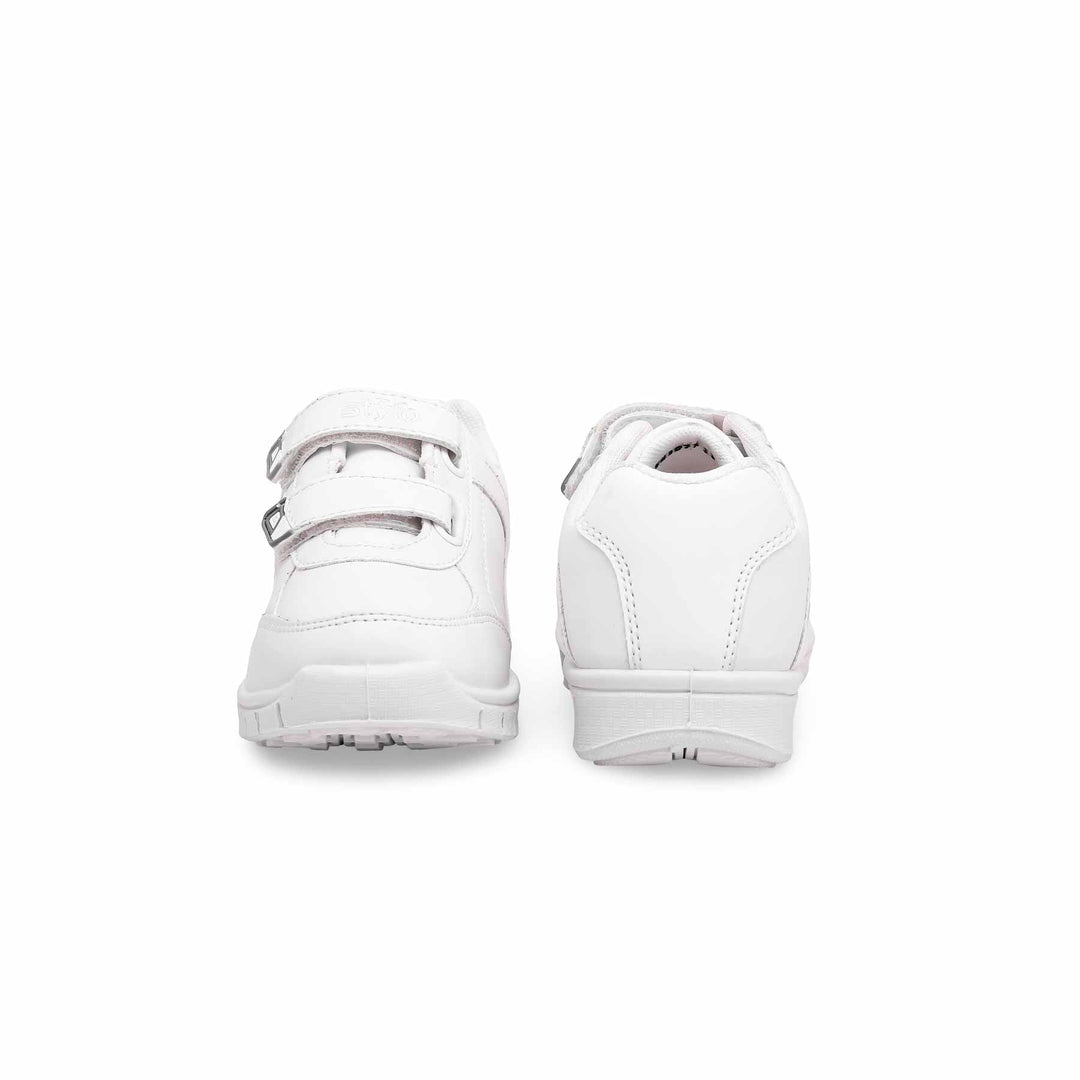 Boys White School Shoes SK1071