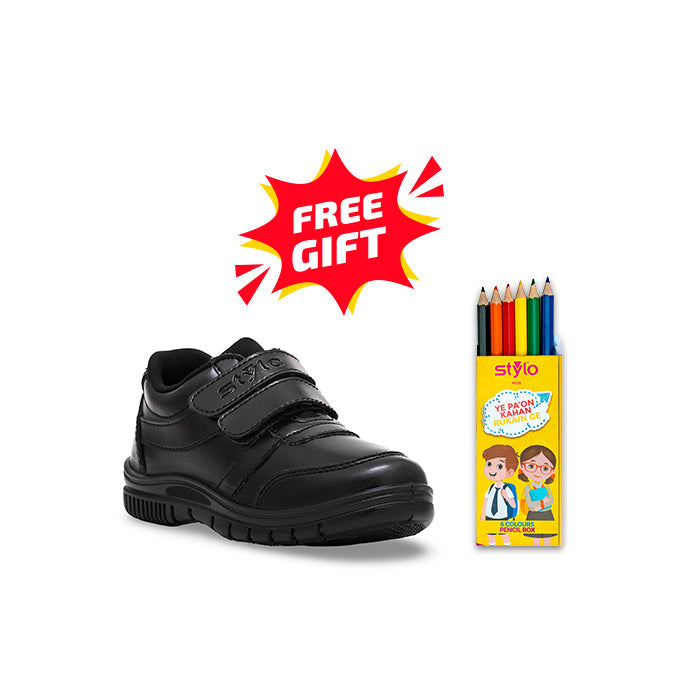 Boys Black Schools Shoes SK1072