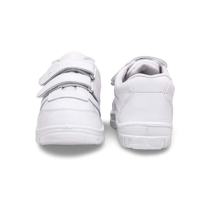 Boys White School Shoes SK1073