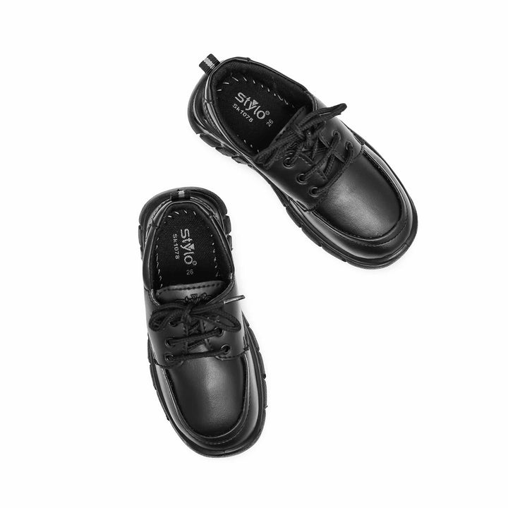 Boys Black School Shoes SK1078