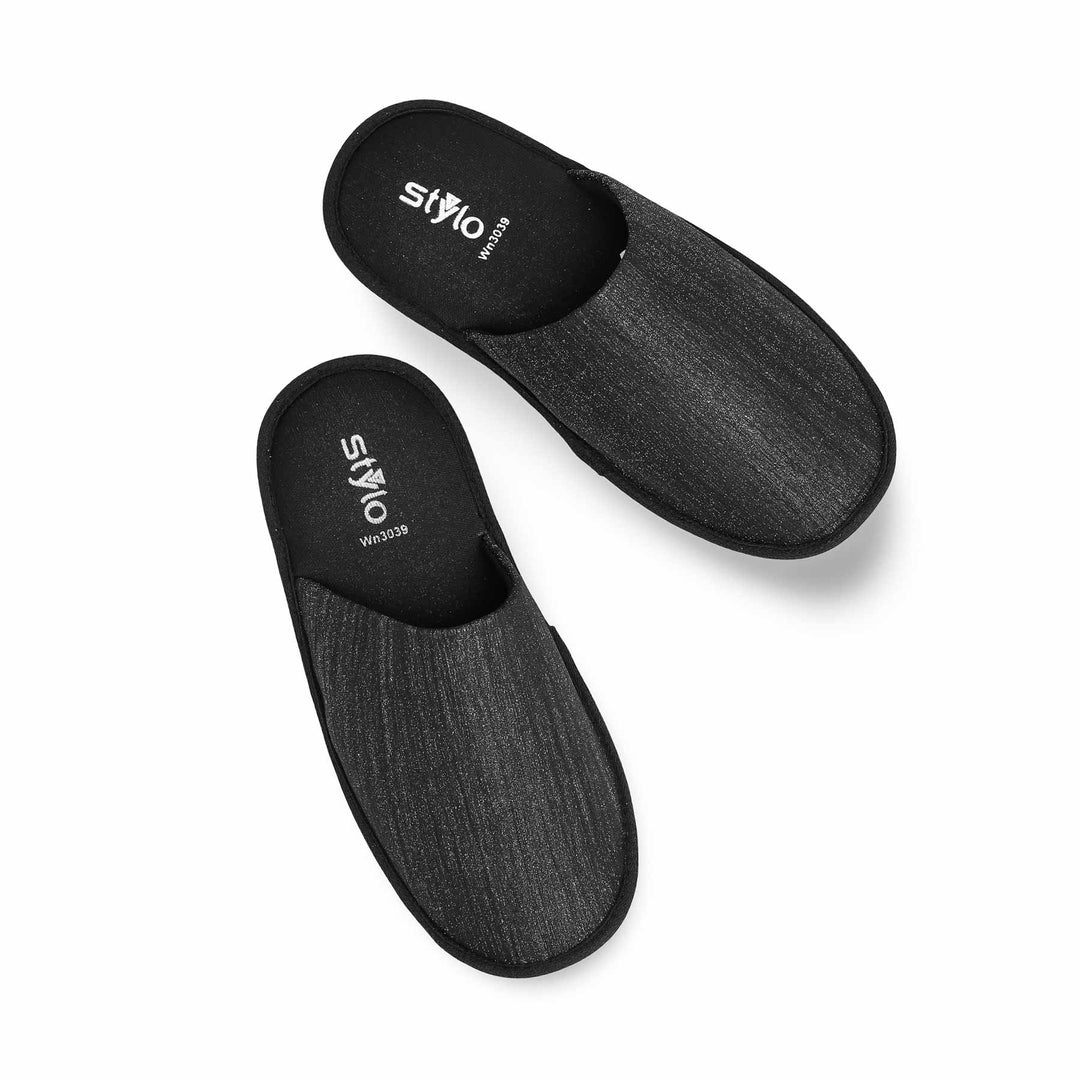 Black Warm Slipper WN3039